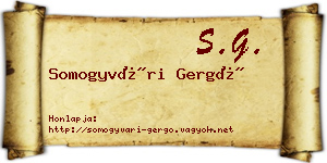 Somogyvári Gergő névjegykártya